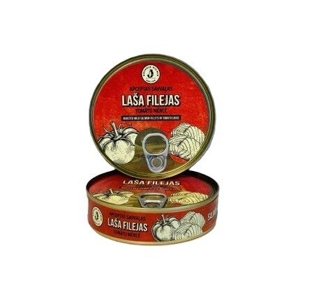 Apceptas savvaļas laša filejas tomātu mērcē